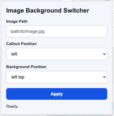 Chrome extension control panel for testing homepage hero variants